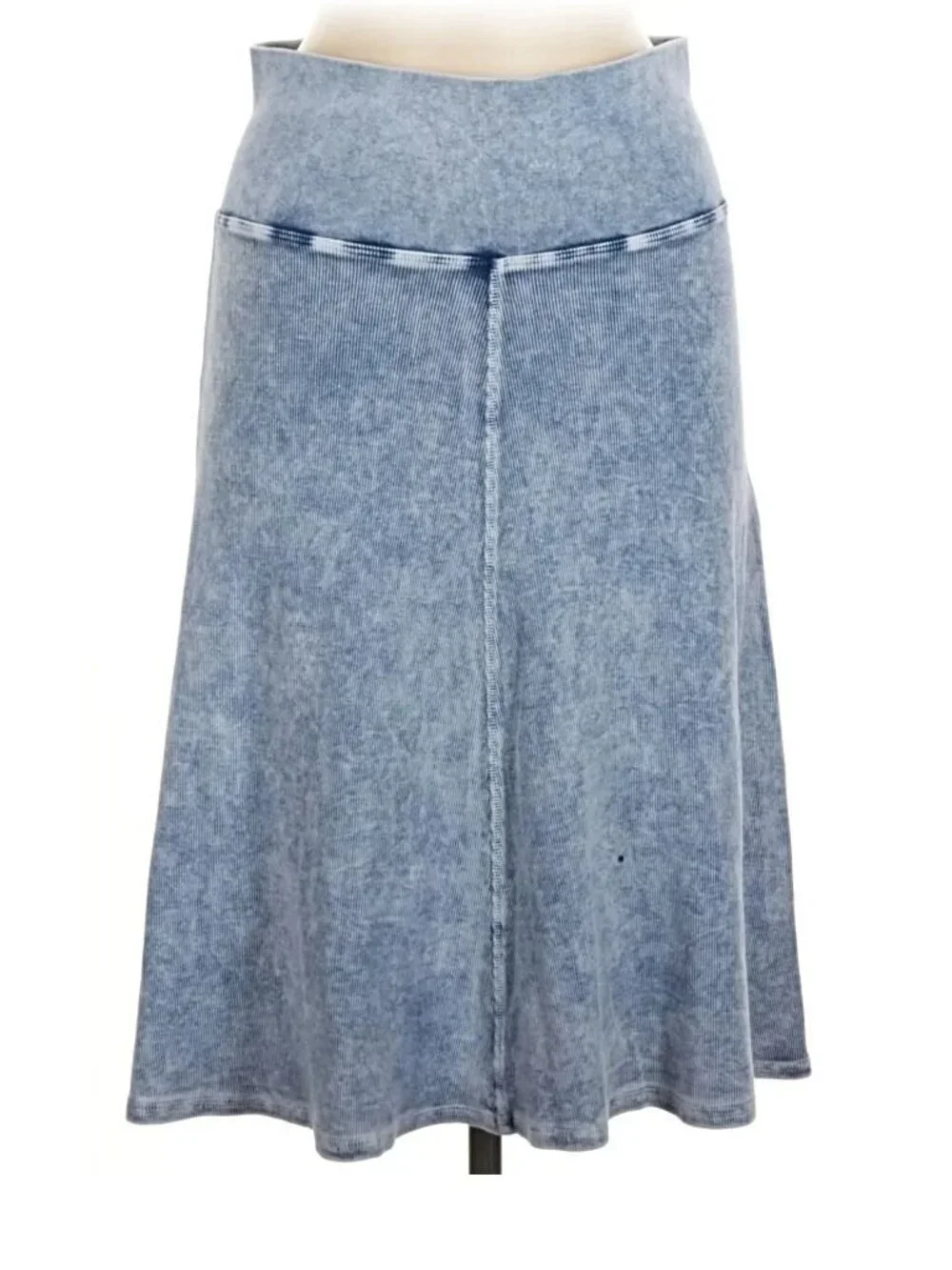 Hard Tail W-555 Light Blue Mineral Wash Modest Circle Skirt
